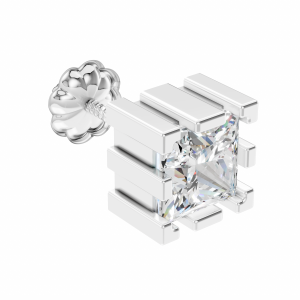 Edge Collection Stud 1.5 Carat Princess - Silver