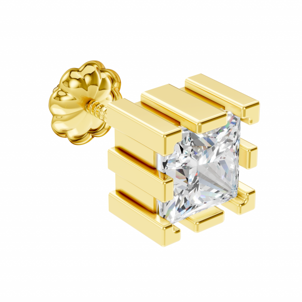 Edge Collection Stud 1.5 Carat Princess