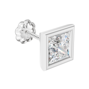 Crown Collection Stud 1 Carat Princess - Silver