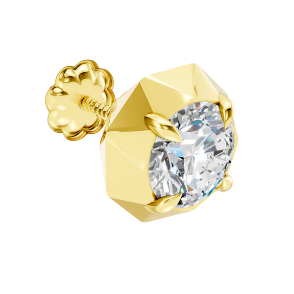 Prismetic Collection Stud 1 Carat Round - Silver