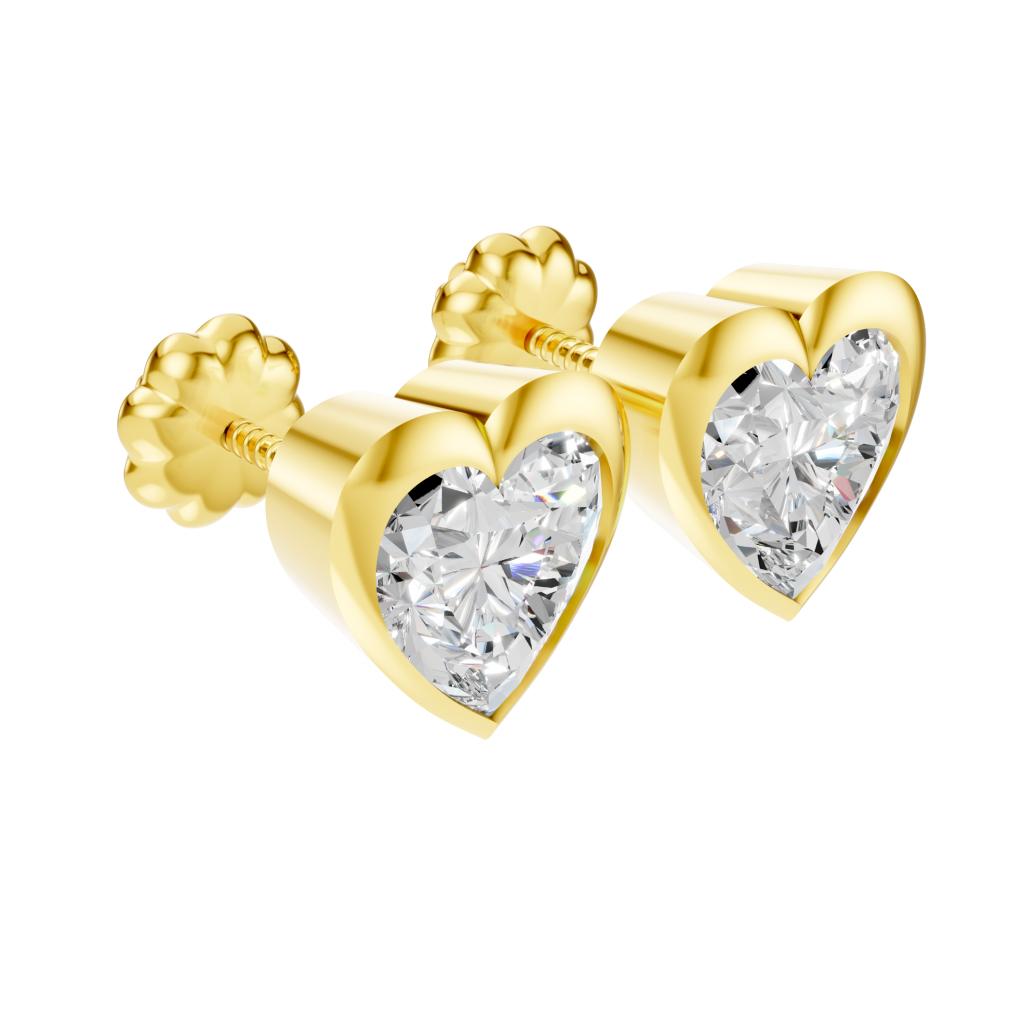Timeless Sparkle Earrings 1 Carat Heart