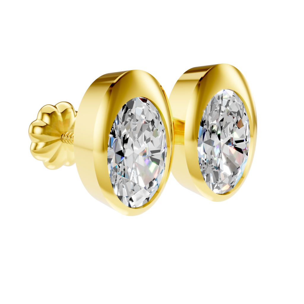 Timeless Sparkle Earrings 1 Carat Oval