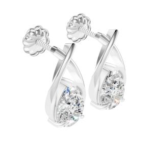 Luxeline Earrings 2 Carat Pear - Silver