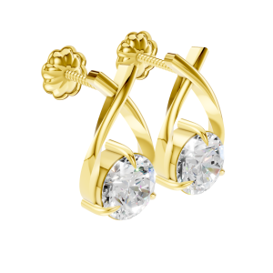 Luxeline Earrings 1.50 Carat Round