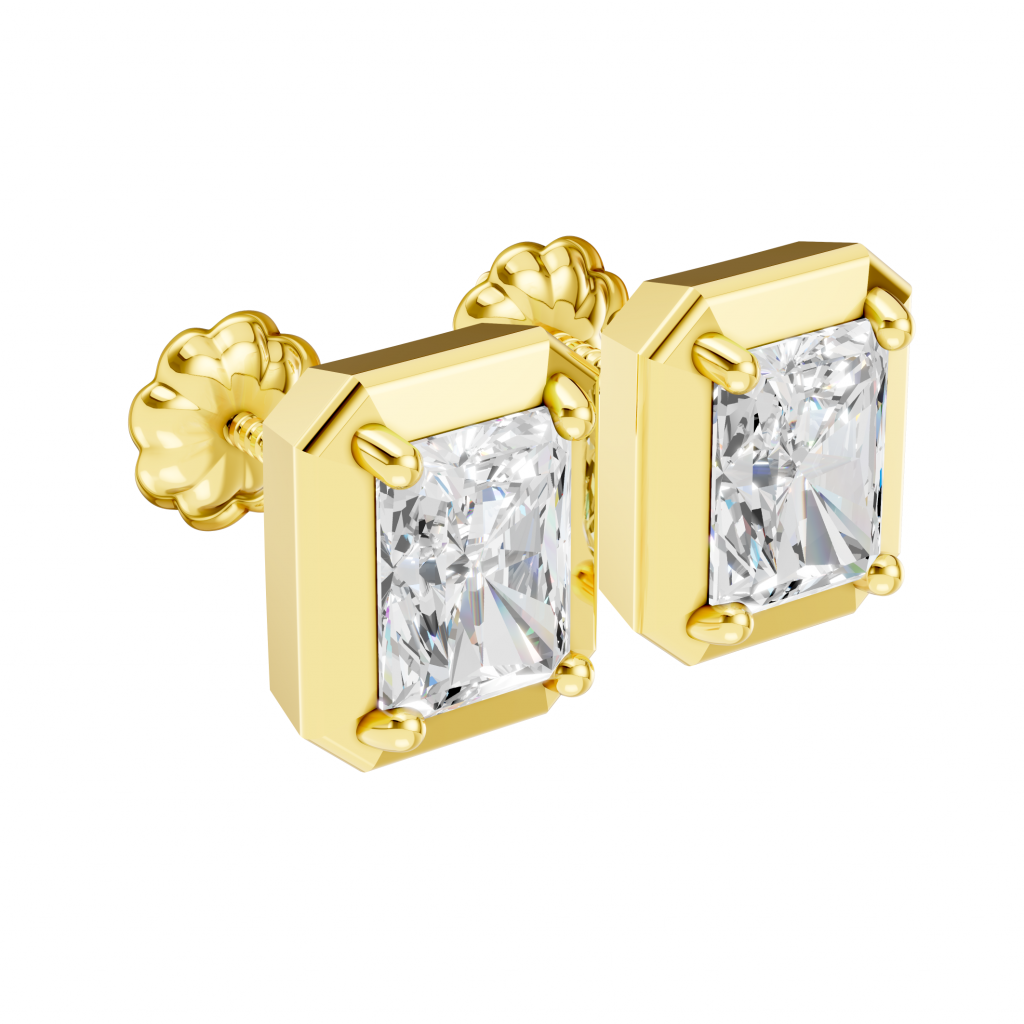 Refined Radiance Earrings 1 Carat Radiant