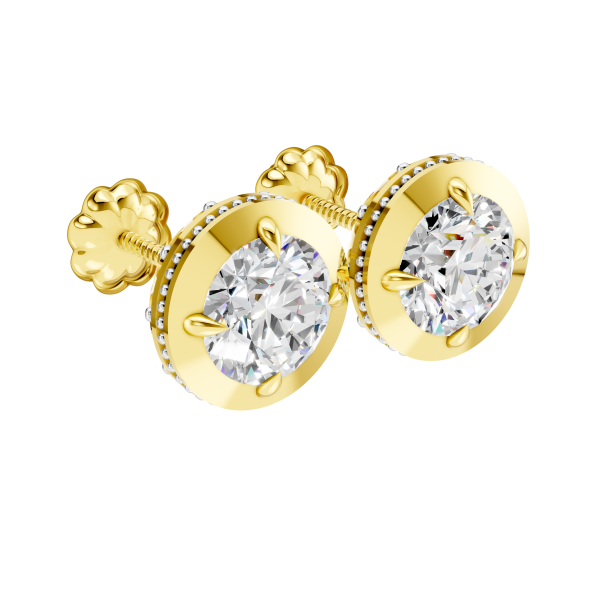 Glimmer Elite Earrings 1.5 Carat Round
