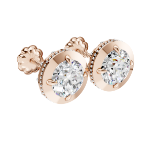 Glimmer Elite Earrings 2 Carat Round