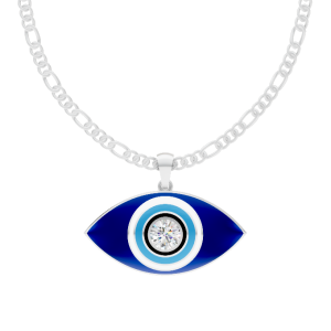 Aegis Eye Pendant 1 Carat Round - Silver
