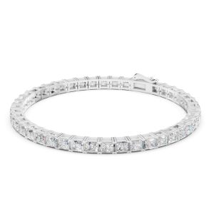 Cubic Charm Tennis Bracelet - Silver