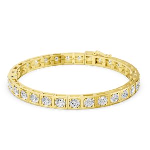 Sunlit Grace Tennis Bracelet Round