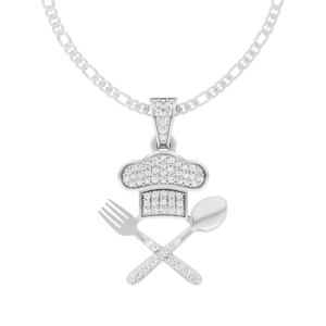 Chef's Pride Pendant Round - Silver