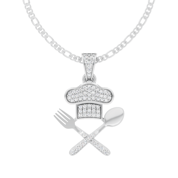 Chef's Pride Pendant Round - Silver