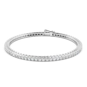 Aurora Royale Tennis Bracelet Round - Silver