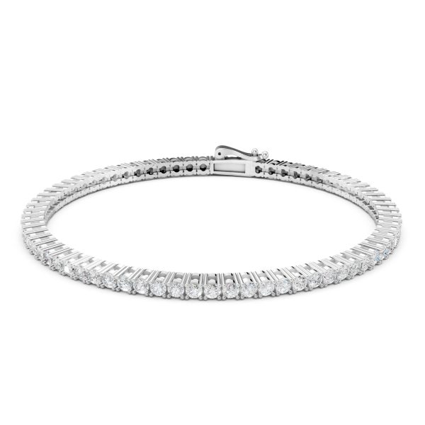 Aurora Royale Tennis Bracelet Round - Silver