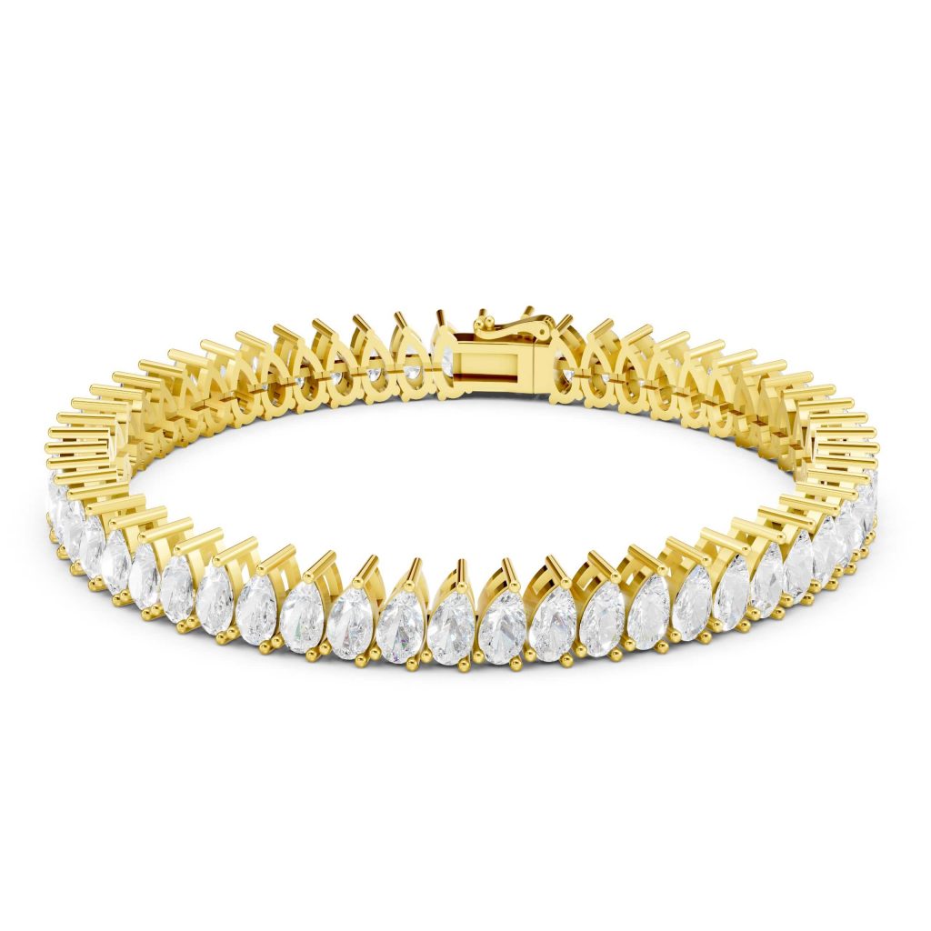 Blush Brilliance Tennis Bracelet Pear