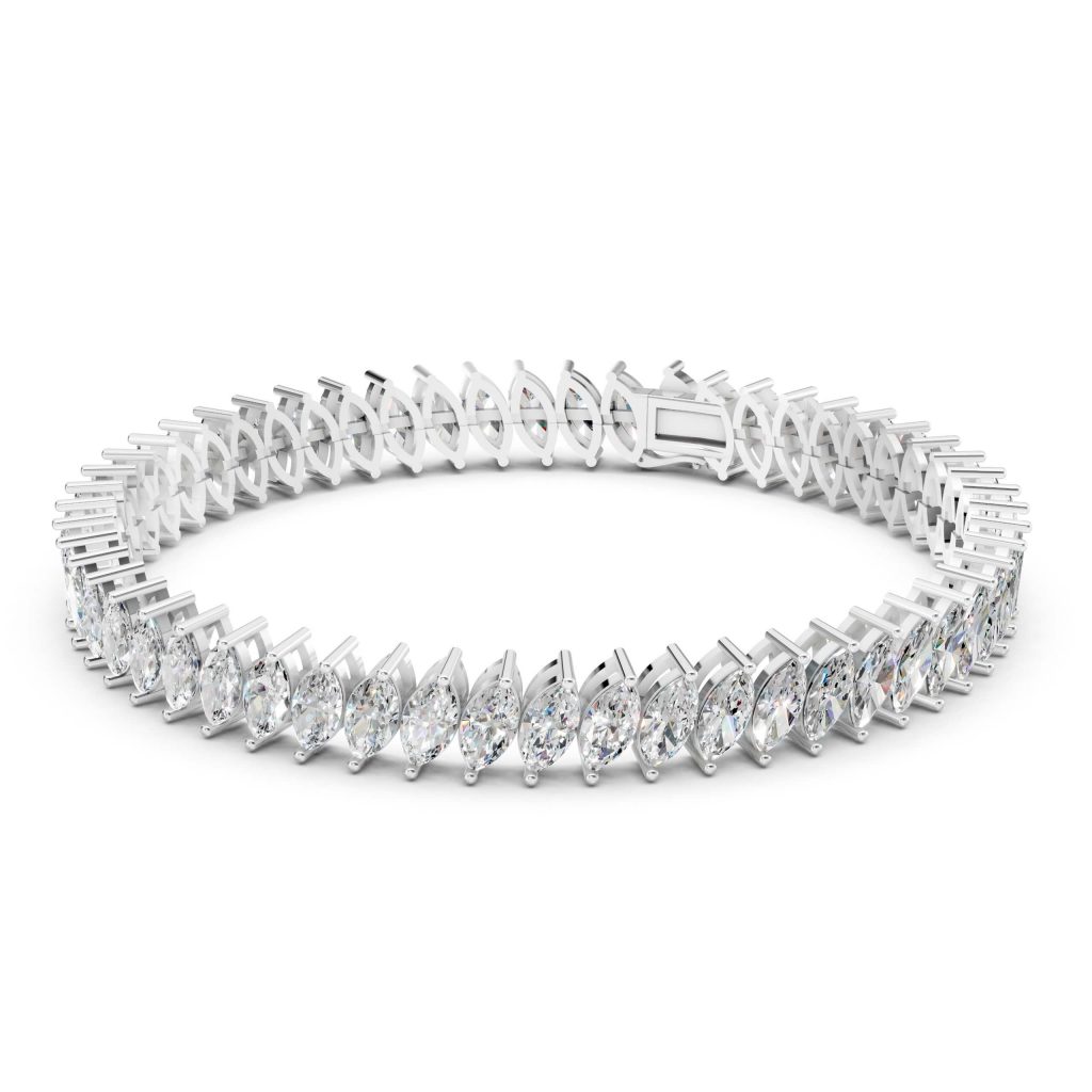 Marquise Bloom Tennis Bracelet - Silver