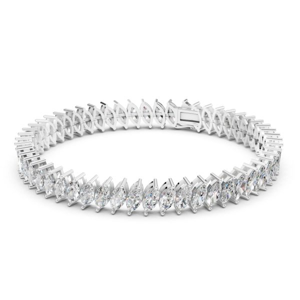 Marquise Bloom Tennis Bracelet - Silver
