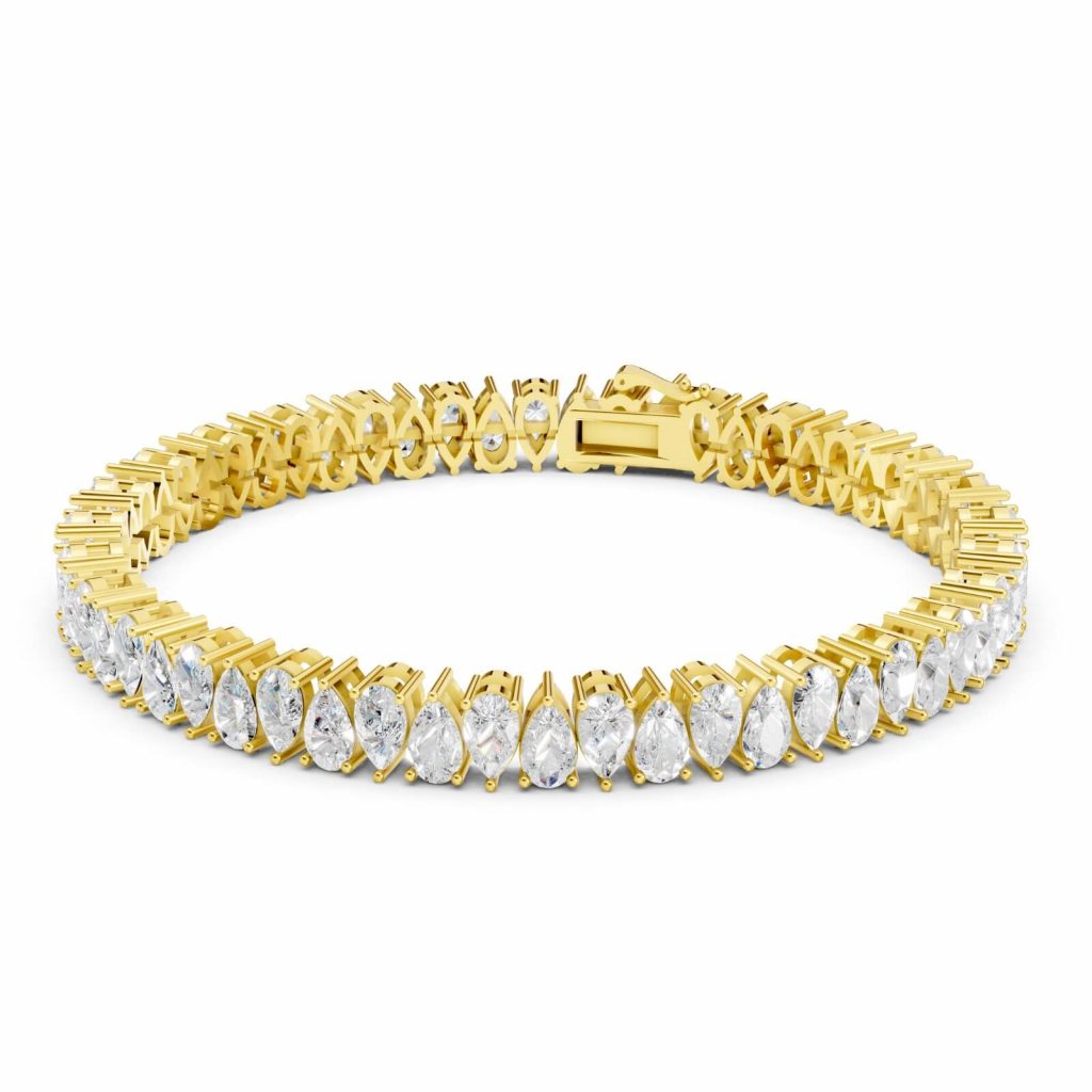 Diamond Raindrop Tennis Bracelet Pear