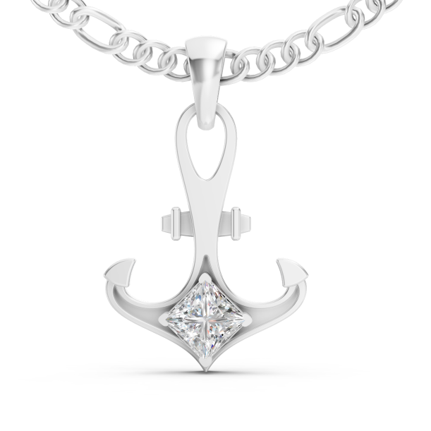 Harbour Charm Pendant 1 Carat Princess - Silver