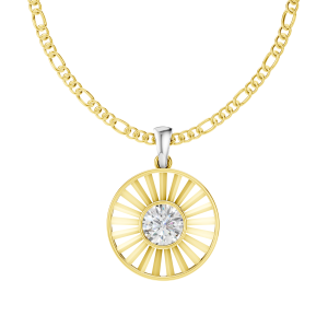 Solar Flare Pendant 1 Carat Round