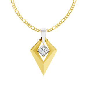 Diamond Spear Pendant 1 Carat Princess