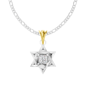 Aurum Star Pendant 1 Carat Princess - Silver