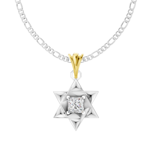 Aurum Star Pendant 1 Carat Princess - Silver