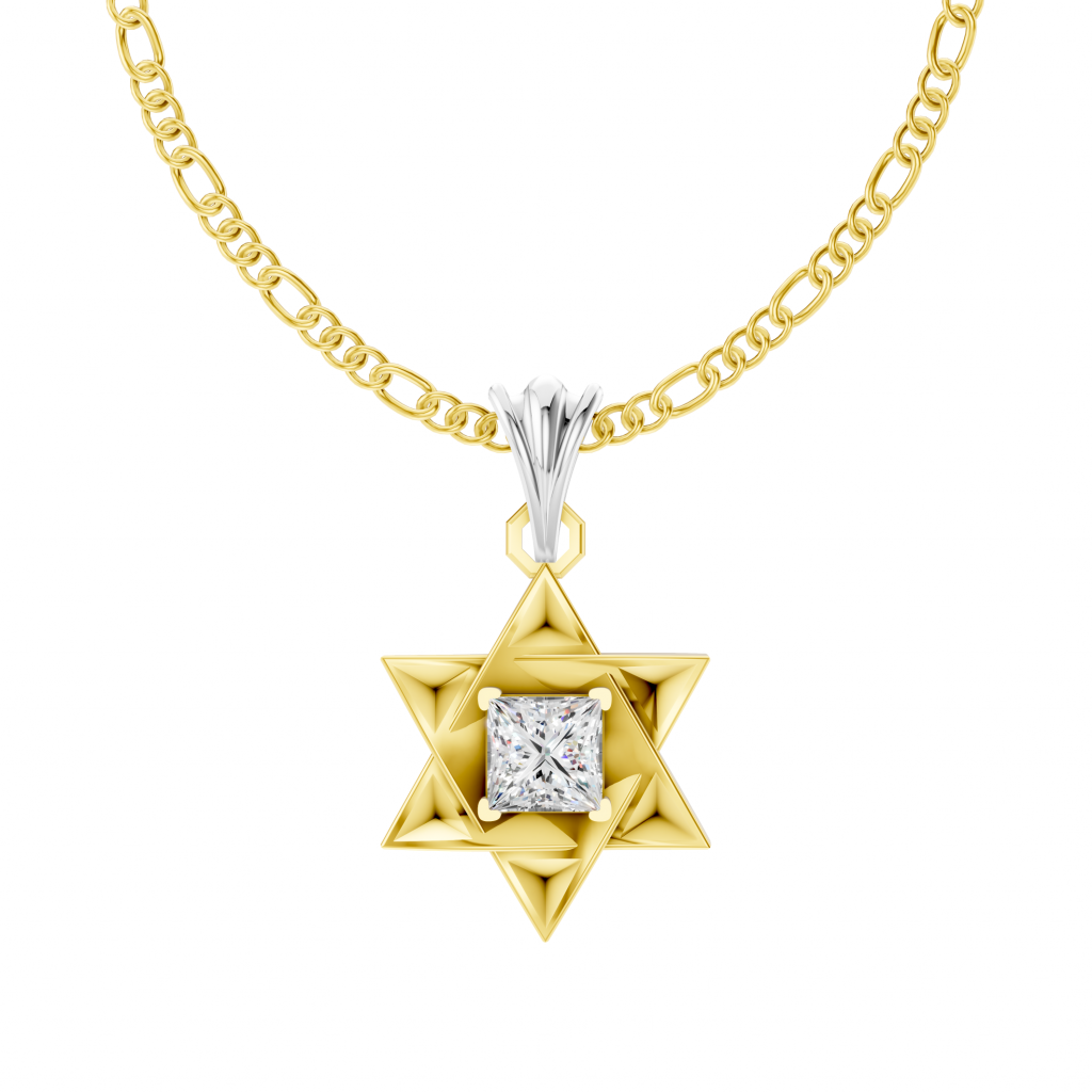 Aurum Star Pendant 1 Carat Princess