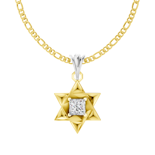 Aurum Star Pendant 1 Carat Princess