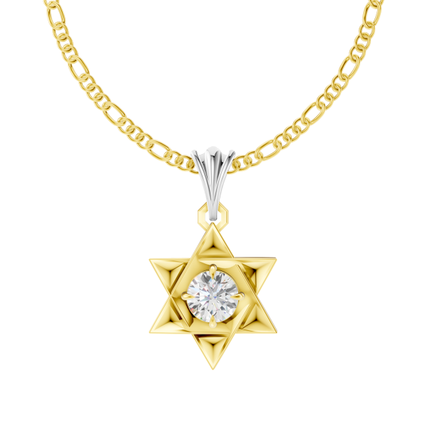 Aurum Star Pendant 1 Carat Round