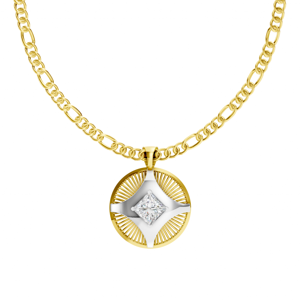 Luxora Disc Pendant 1 Carat Princess