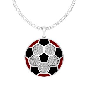 Golden Goal Pendant Round - Silver