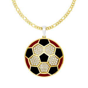 Golden Goal Pendant Round