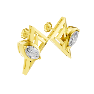 Crystelle Earrings 1 Carat Marquise - Silver