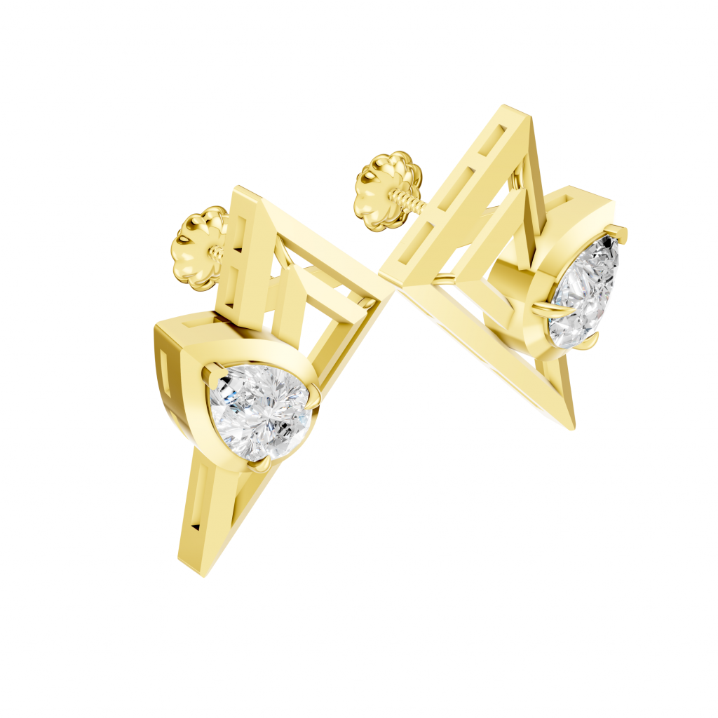 Crystelle Earrings 1.5 Carat Pear - Silver