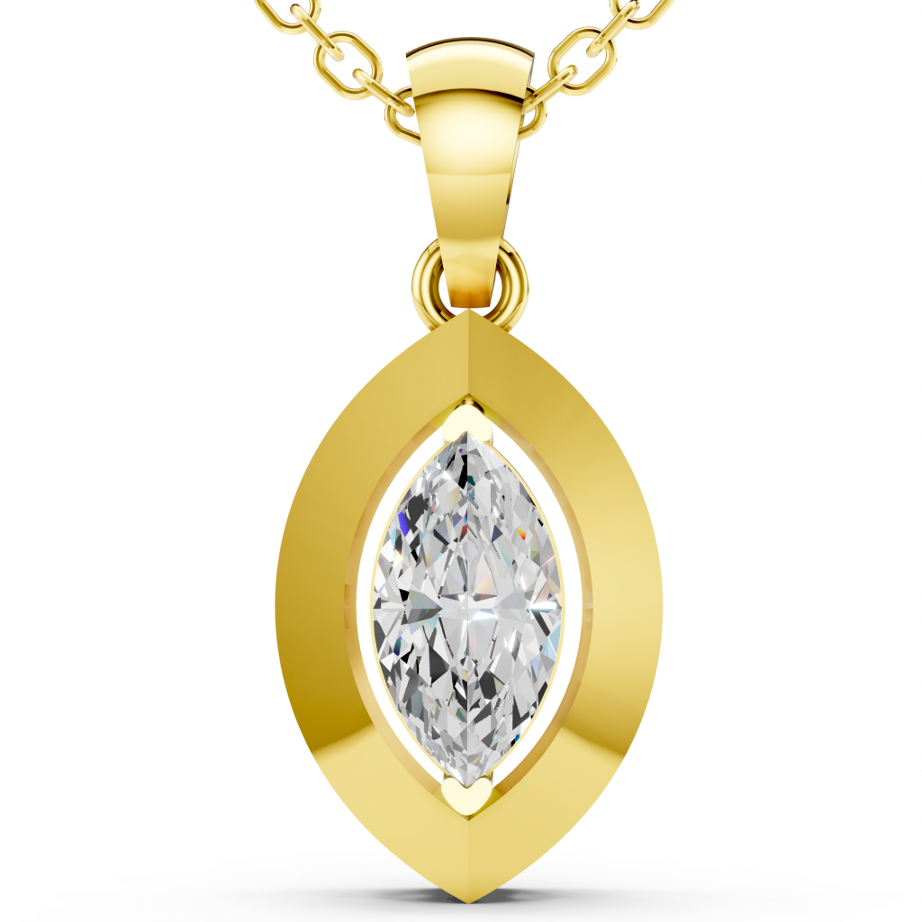 Dazzle Berry Pendant 1 Carat Marquise