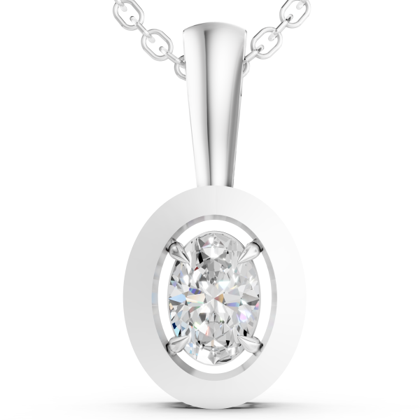 Dazzle Berry Pendant 2 Carat Oval - Silver
