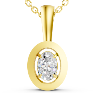 Dazzle Berry Pendant 1 Carat Oval