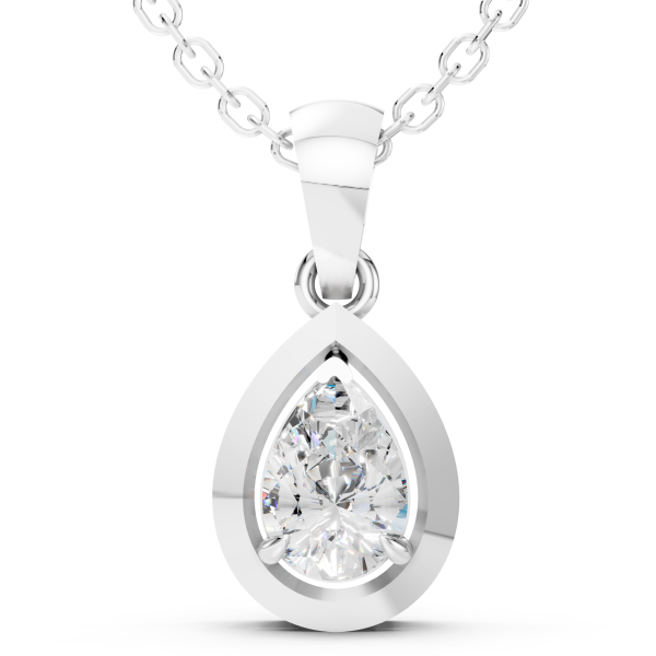 Dazzle Berry Pendant 1.5 Carat Pear - Silver