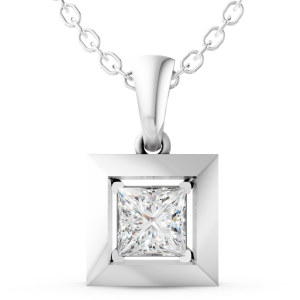 Dazzle Berry Pendant 1 Carat Princess - Silver