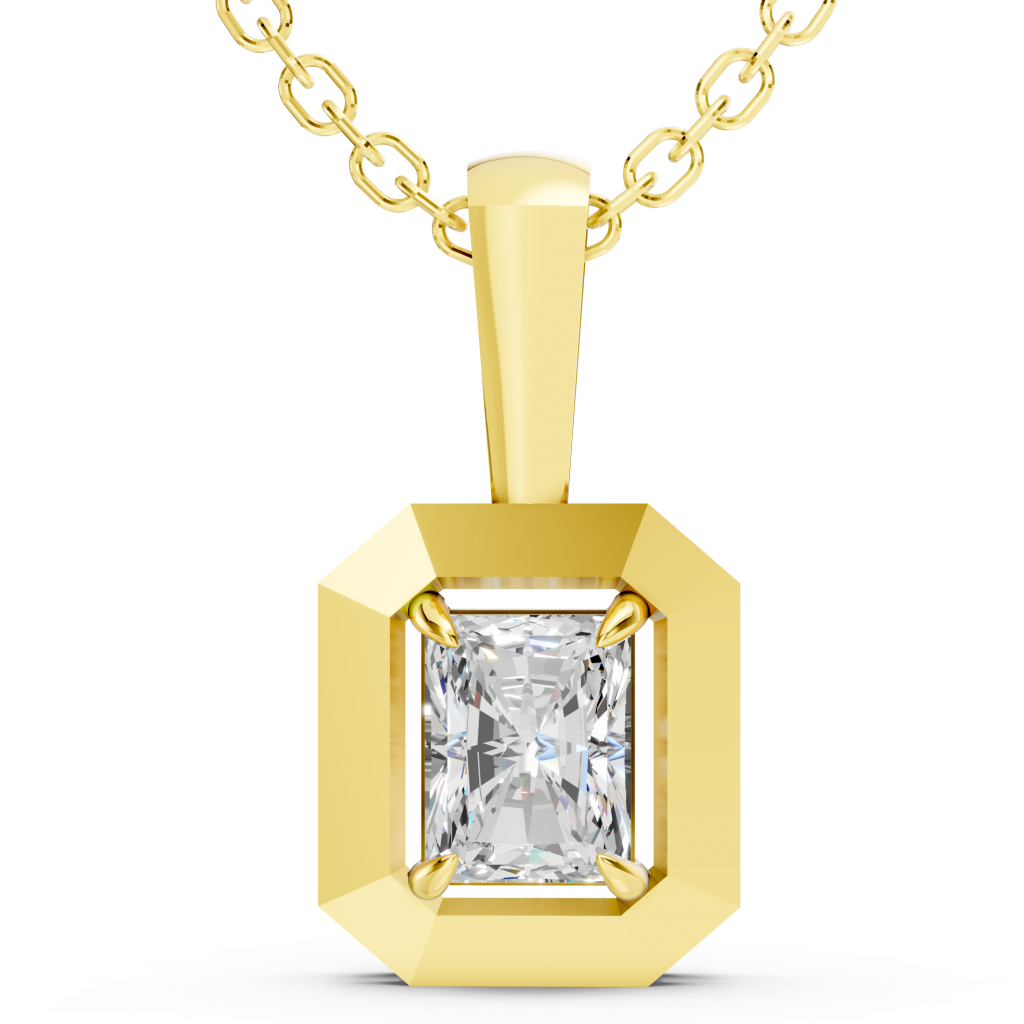 Dazzle Berry Pendant 1 Carat Radiant