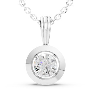 Dazzle Berry Pendant 2 Carat Round - Silver