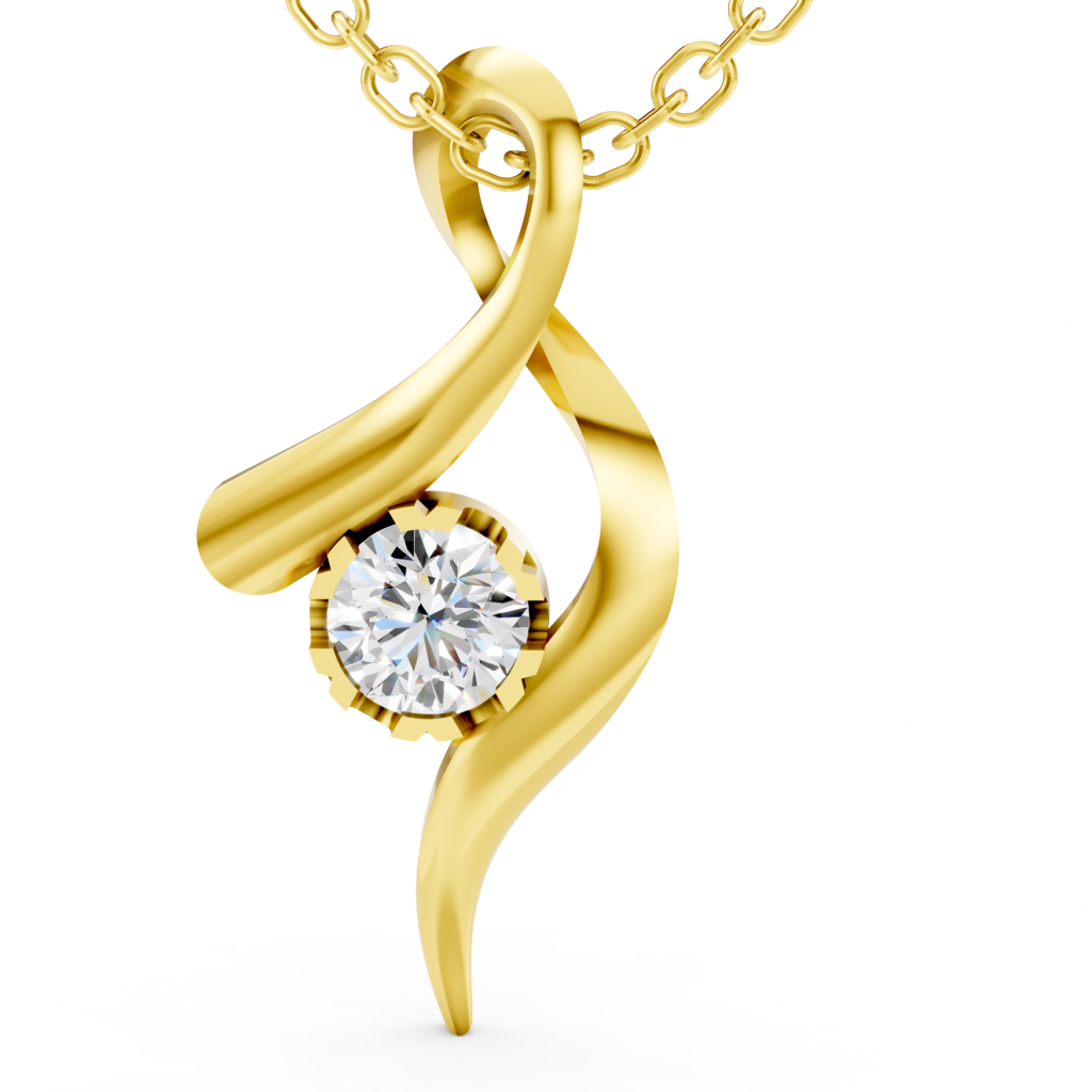 Twisted Love Pendant 1 Carat Round