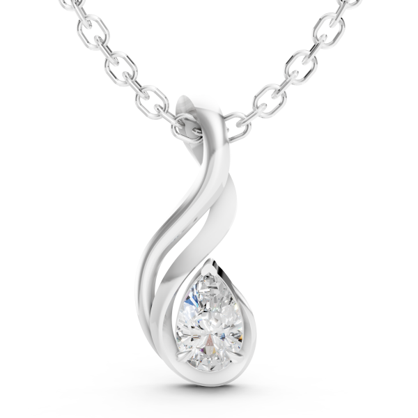 Orena Pendant 1 Carat Pear - Silver