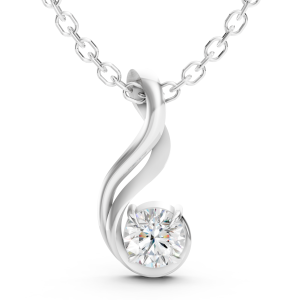 Orena Pendant 1 Carat Round - Silver