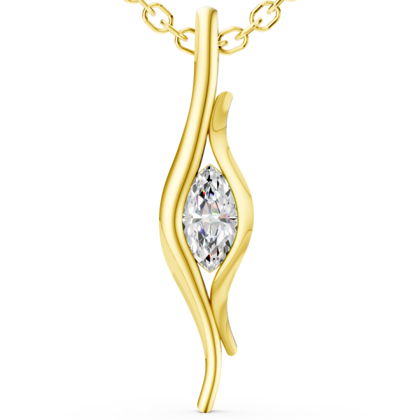 Amora Charm Pendant 1 Carat Marquise