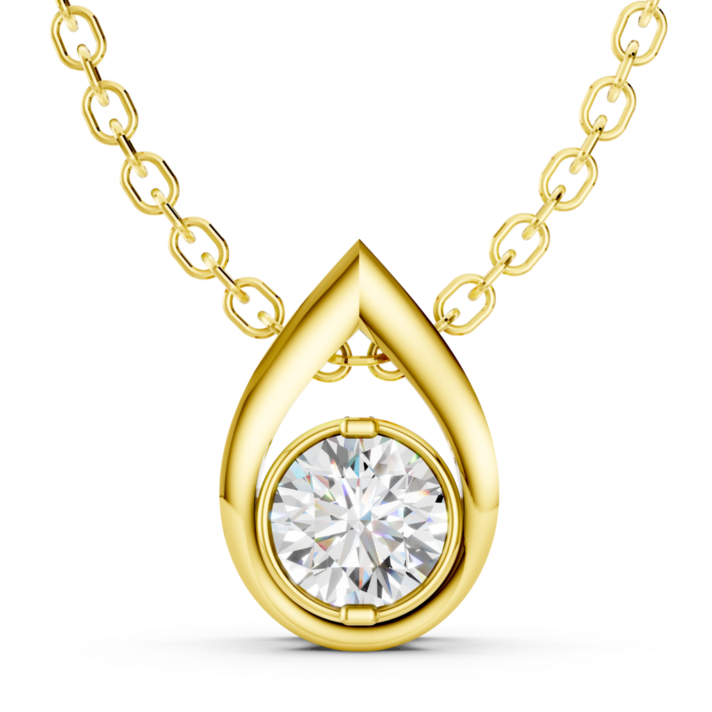 Astrid Drop Pendant 1 Carat Round