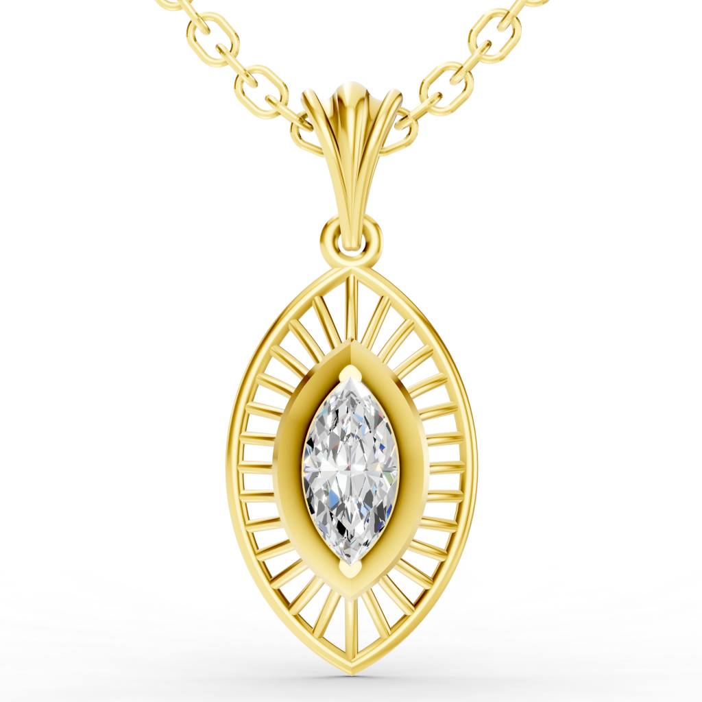 Divine Aura Pendant 1 Carat Marquise