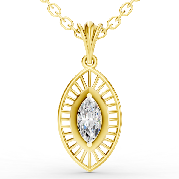 Divine Aura Pendant 1 Carat Marquise