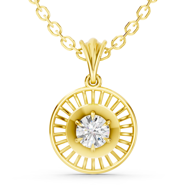 Divine Aura Pendant 1 Carat Round